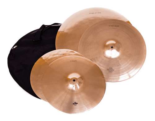 PACK Platillos WUTBSU Hi-Hats de 14”, Crash de 16”, Ride de 20”,